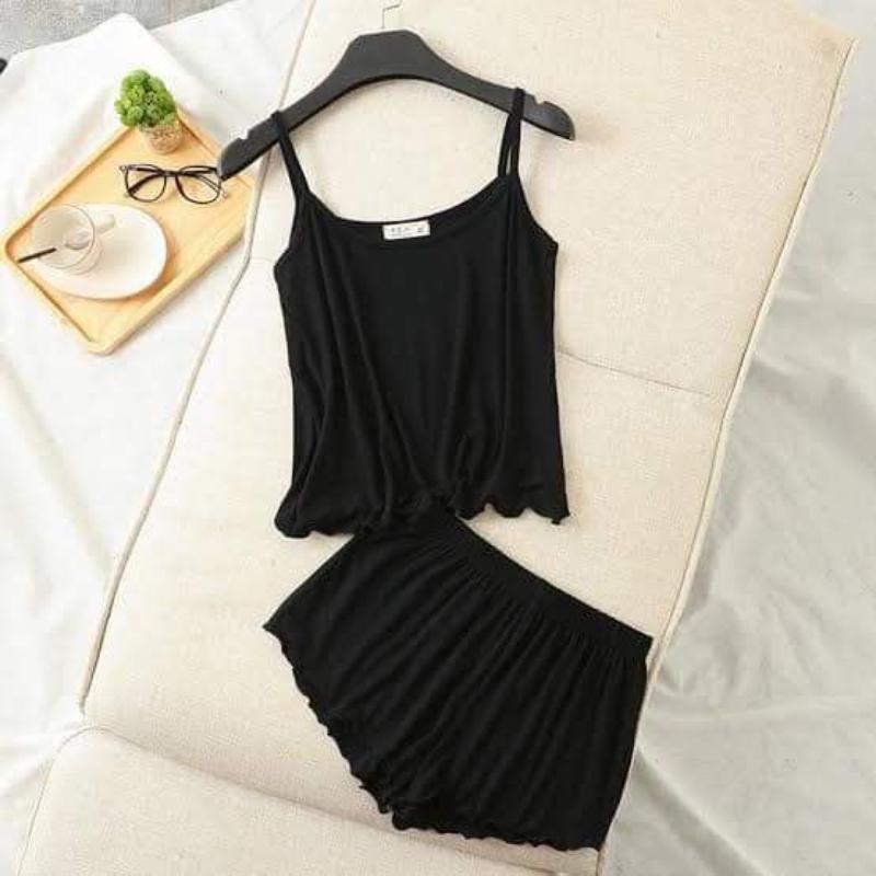Comfortable Cotton Jersey Cami Set - 2 Pcs