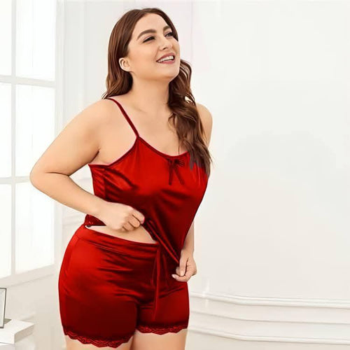Cozy Red Jersey Nightwear Set