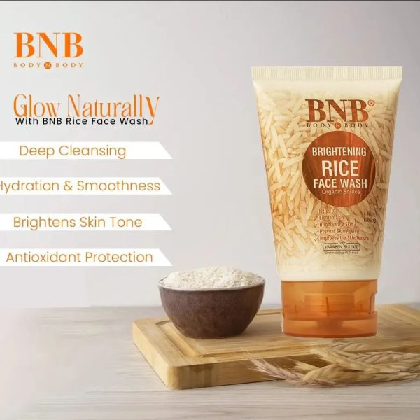 BNB Rice Extract Brightening Glow Kit – Face Wash, Scrub & Mask